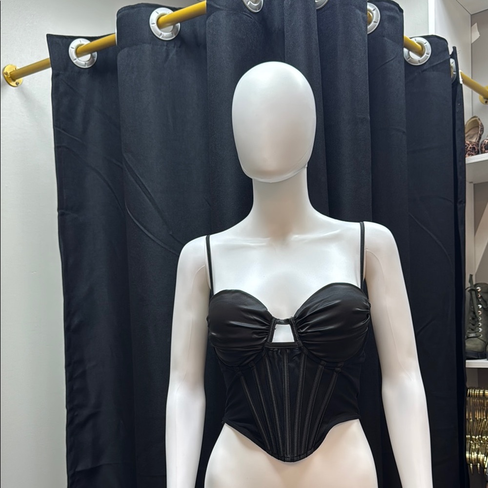 Elegant Black Corset Top